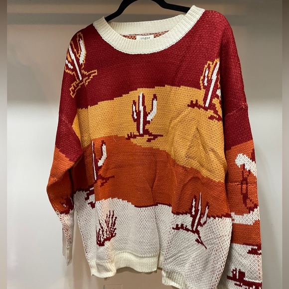Umgee western cactus pullover sweater - Picture 2 of 2
